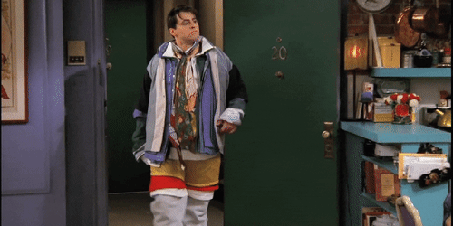Joey from Friends wearing all Chandler's clothes